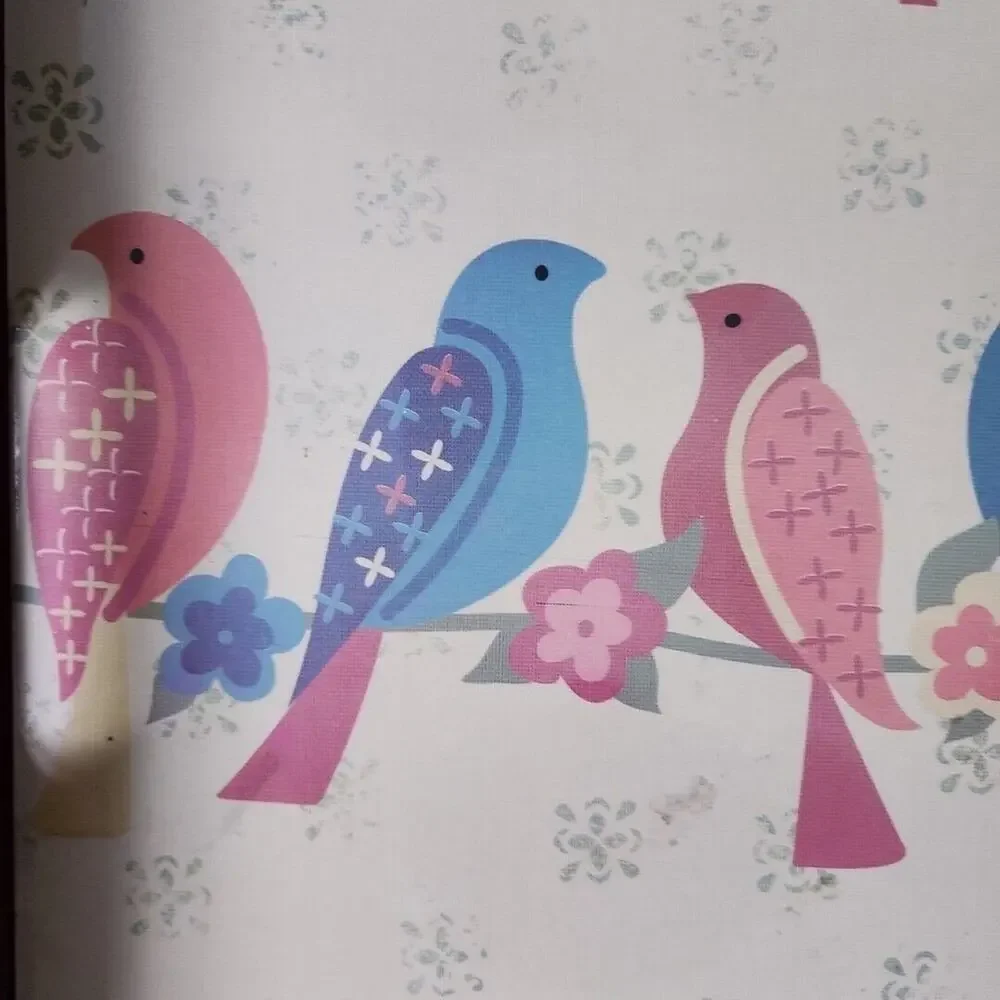 Pier 1 Imports Red Wood Table Tray Accent Bird on‎ a wire Pattern 18